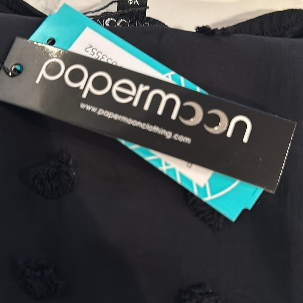 Papermoon Reece Textured Mixed Material Blouse - Picture 4 of 4